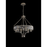 Vivienne 60cm 6 Light Crystal Chandelier/Semi Ceiling - Polished Nickel