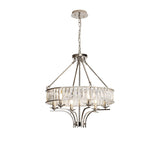 Vivienne 60cm 6 Light Crystal Chandelier/Semi Ceiling - Polished Nickel