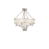 Vivienne 60cm 6 Light Crystal Chandelier/Semi Ceiling - Polished Nickel