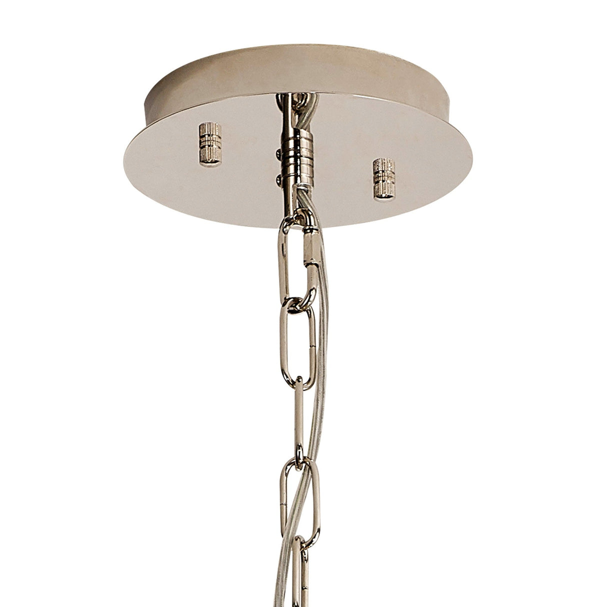 Vivienne 60cm 6 Light Crystal Chandelier/Semi Ceiling - Polished Nickel