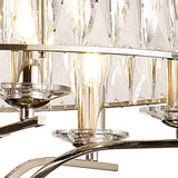 Vivienne 60cm 6 Light Crystal Chandelier/Semi Ceiling - Polished Nickel