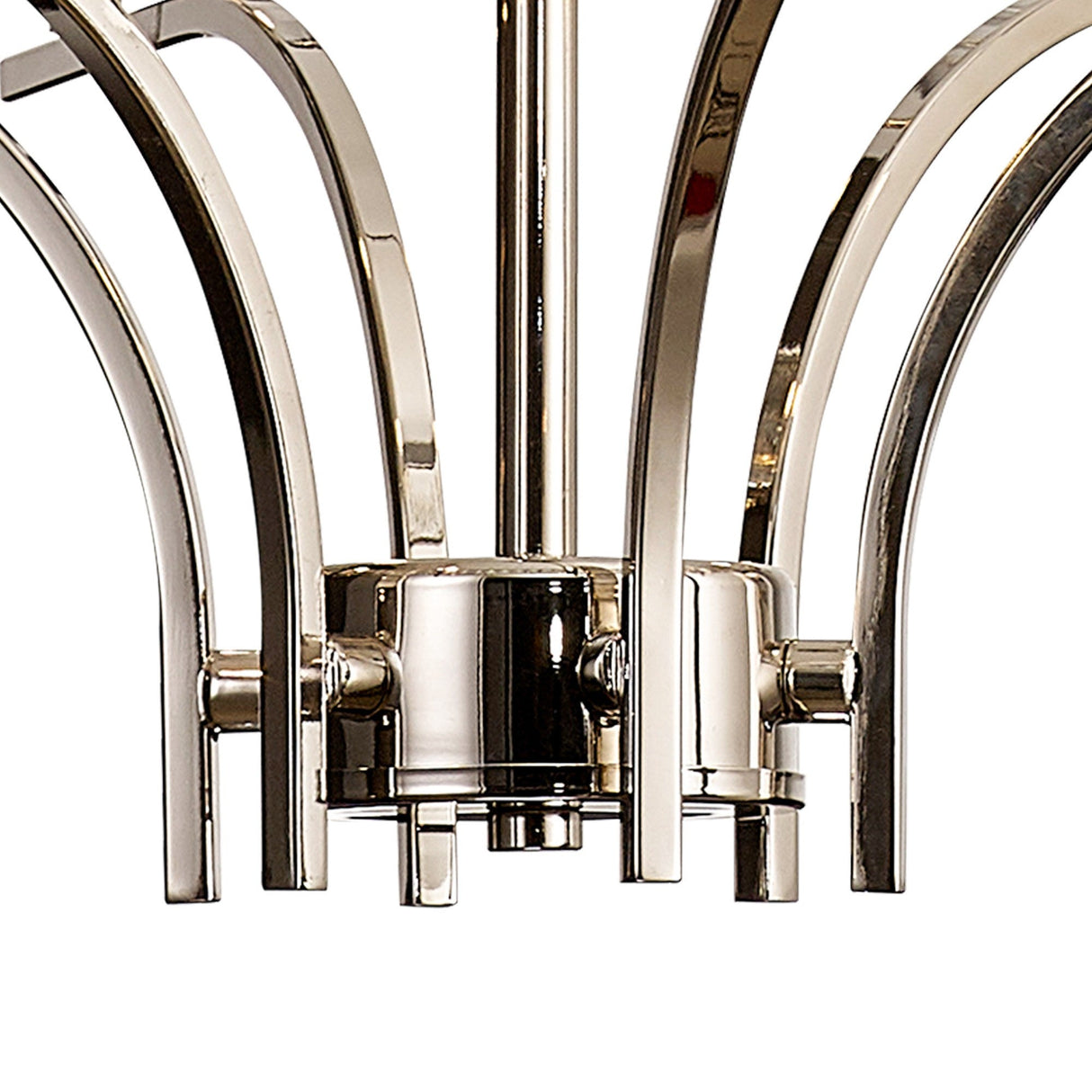 Vivienne 60cm 6 Light Crystal Chandelier/Semi Ceiling - Polished Nickel