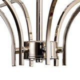 Vivienne 60cm 6 Light Crystal Chandelier/Semi Ceiling - Polished Nickel