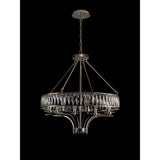 Vivienne 70cm 8 Light Crystal Chandelier/Semi Ceiling - Nickel
