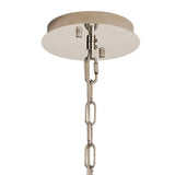 Vivienne 70cm 8 Light Crystal Chandelier/Semi Ceiling - Nickel