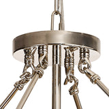 Vivienne 70cm 8 Light Crystal Chandelier/Semi Ceiling - Nickel