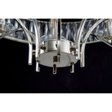 Vivienne 70cm 8 Light Crystal Chandelier/Semi Ceiling - Nickel