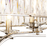 Vivienne 70cm 8 Light Crystal Chandelier/Semi Ceiling - Nickel