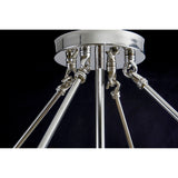 Vivienne 70cm 8 Light Crystal Chandelier/Semi Ceiling - Nickel