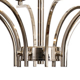 Vivienne 70cm 8 Light Crystal Chandelier/Semi Ceiling - Nickel