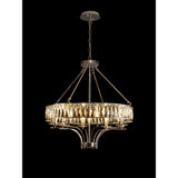 Vivienne 70cm 8 Light Crystal Chandelier/Semi Ceiling - Nickel