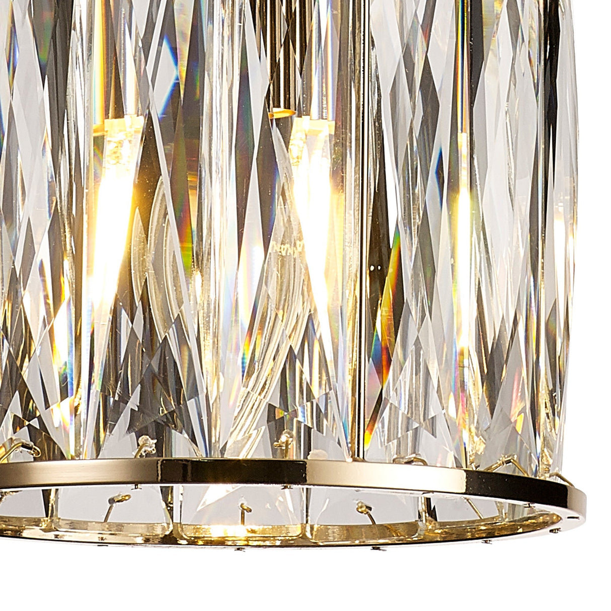 Vivienne 17cm 1 Light Crystal Pendant Light - French Gold