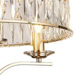 Vivienne 50cm 4 Light Crystal Chandelier/Semi Ceiling - French Gold