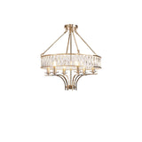 Vivienne 60cm 6 Light Crystal Chandelier/Semi Ceiling - French Gold