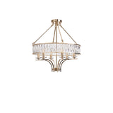 Vivienne 60cm 6 Light Crystal Chandelier/Semi Ceiling - French Gold
