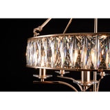 Vivienne 60cm 6 Light Crystal Chandelier/Semi Ceiling - French Gold