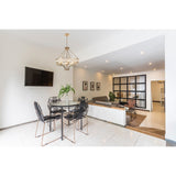 Vivienne 60cm 6 Light Crystal Chandelier/Semi Ceiling - French Gold