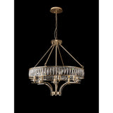 Vivienne 70cm 8 Light Crystal Chandelier/Semi Ceiling - French Gold