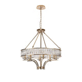 Vivienne 70cm 8 Light Crystal Chandelier/Semi Ceiling - French Gold