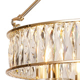 Vivienne 70cm 8 Light Crystal Chandelier/Semi Ceiling - French Gold