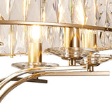 Vivienne 70cm 8 Light Crystal Chandelier/Semi Ceiling - French Gold
