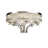 Vivienne 8 Light Crystal Semi-Flush Ceiling Light – Polished Nickel