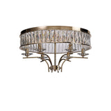 Vivienne 6 Light Crystal Semi-Flush Ceiling Light – French Gold