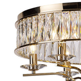 Vivienne 6 Light Crystal Semi-Flush Ceiling Light – French Gold