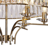 Vivienne 6 Light Crystal Semi-Flush Ceiling Light – French Gold