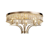 Vivienne 8 Light Crystal Semi-Flush Ceiling Light – French Gold