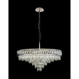 Vivienne 70cm 11 Light Crystal Chandelier/Semi Flush - Polished Nickel