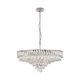 Vivienne 70cm 11 Light Crystal Chandelier/Semi Flush - Polished Nickel