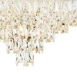 Vivienne 70cm 11 Light Crystal Chandelier/Semi Flush - Polished Nickel