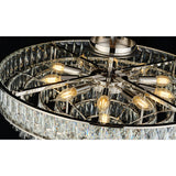 Vivienne 70cm 11 Light Crystal Chandelier/Semi Flush - Polished Nickel