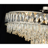 Vivienne 70cm 11 Light Crystal Chandelier/Semi Flush - Polished Nickel