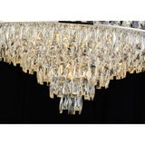 Vivienne 70cm 11 Light Crystal Chandelier/Semi Flush - Polished Nickel