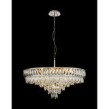 Vivienne 70cm 11 Light Crystal Chandelier/Semi Flush - Polished Nickel