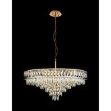 Vivienne 70cm 11 Light Crystal Chandelier/Semi Flush - French Gold