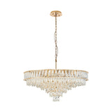 Vivienne 70cm 11 Light Crystal Chandelier/Semi Flush - French Gold