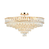 Vivienne 70cm 11 Light Crystal Chandelier/Semi Flush - French Gold