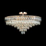 Vivienne 70cm 11 Light Crystal Chandelier/Semi Flush - French Gold
