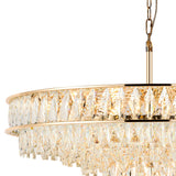 Vivienne 70cm 11 Light Crystal Chandelier/Semi Flush - French Gold