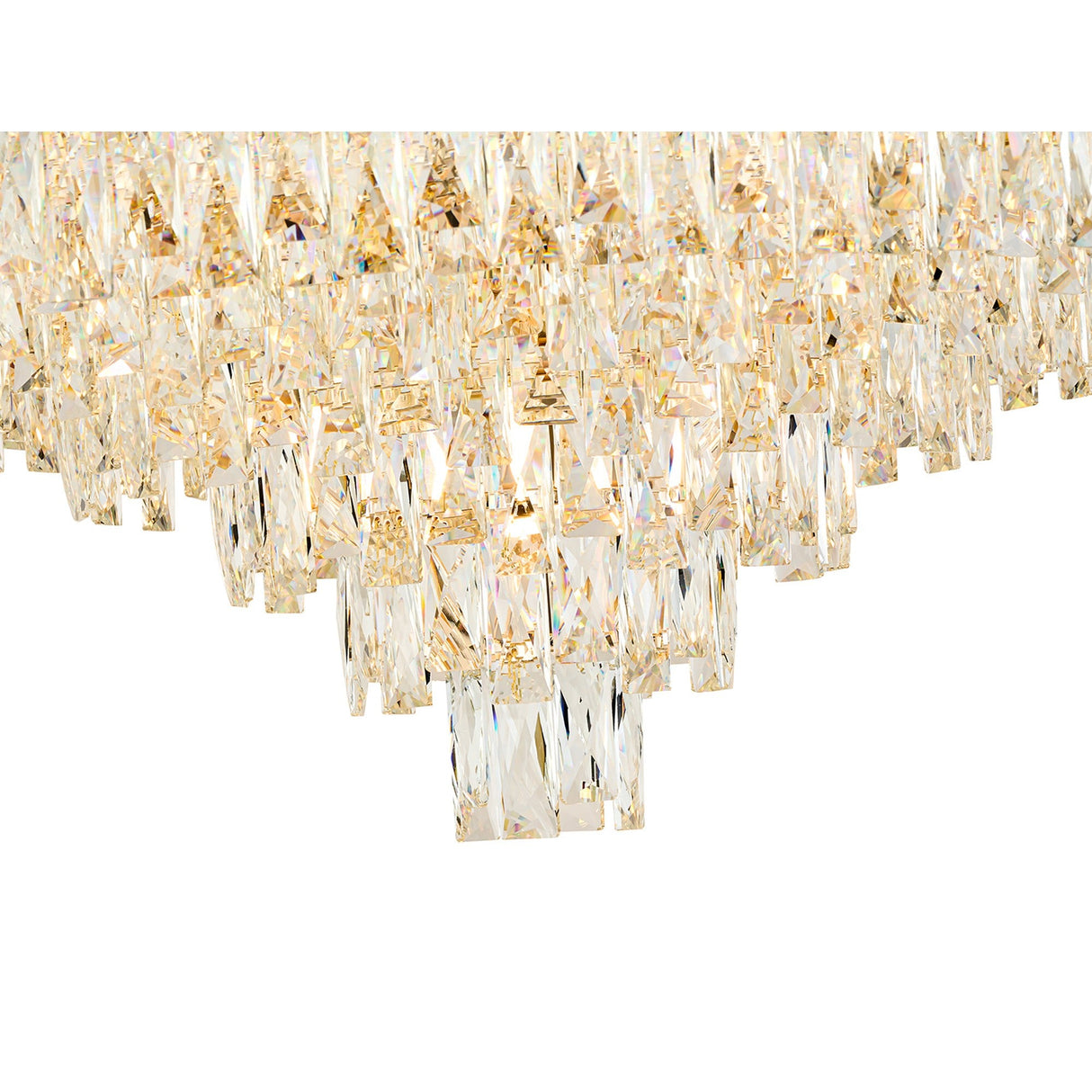 Vivienne 70cm 11 Light Crystal Chandelier/Semi Flush - French Gold