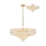 Vivienne 70cm 11 Light Crystal Chandelier/Semi Flush - French Gold