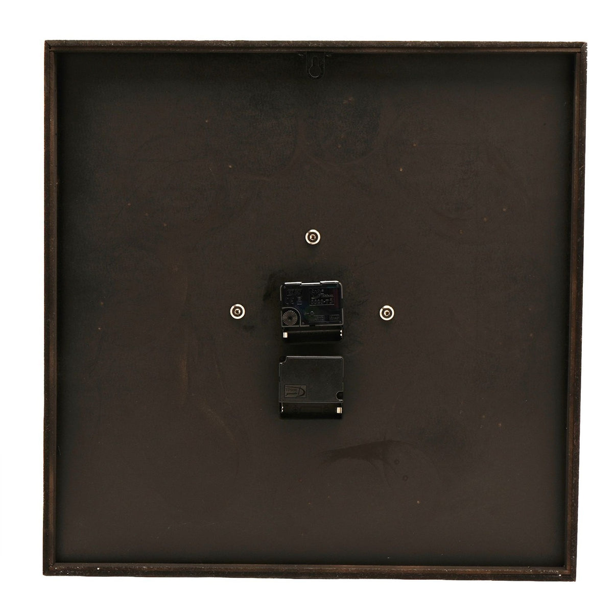 Distressed Square Moving Gear Wall Clock 48cm - Gold & Black