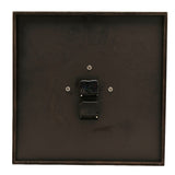 Distressed Square Moving Gear Wall Clock 48cm - Gold & Black