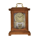Lantern Style Quartz Wooden Mantel Clock with Handle - Oak