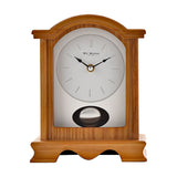 Broken Arch Pendulum Mantel Clock with Baton Dial - Oak