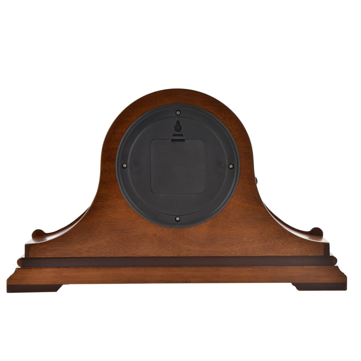 Beaded Wooden Napoleon Mantel Clock with Roman Dial - Brown