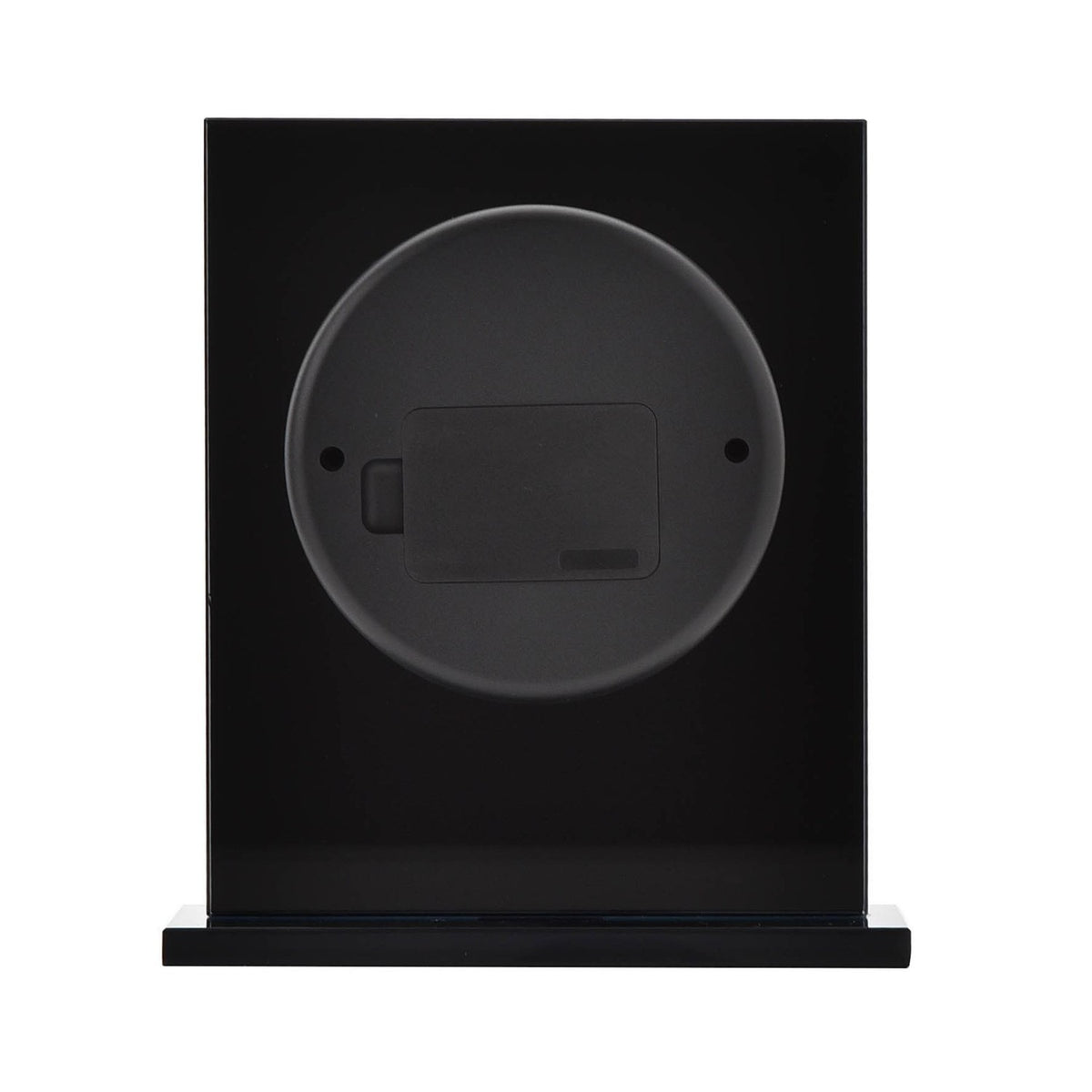 Rectangular Glass and Brushed Aluminium Mantel Clock - Black